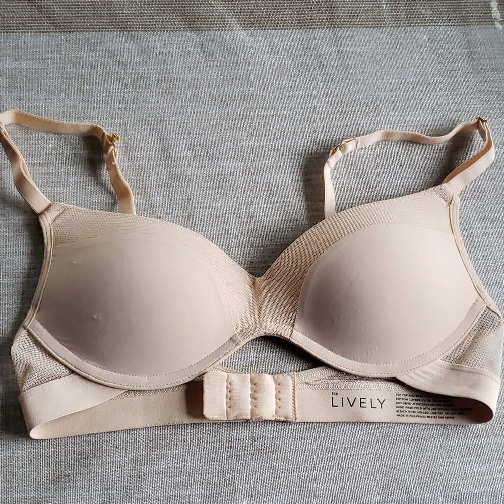 Lively  beige padded not wired bra size 34A